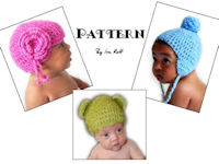 Three hats crochet pdf pattern