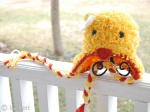 handmade crocheted easter baby chick hat