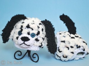 Dalmatian Puppy Dog Hat with Diaper Cover Set