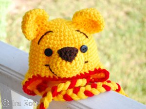 Handmade Crochet Winnie the Pooh Bear Hat