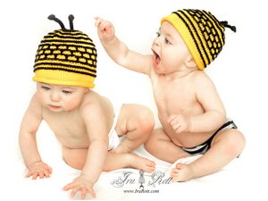 Honey bee baby hat