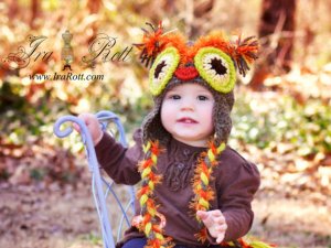 Handmade Crochet Forest Owl Hat for all ages