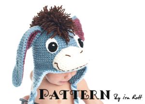crochet donkey hat for all ages