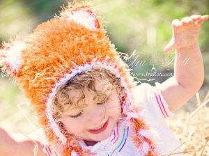 Handmade Crochet Firefox Red Panda Hat for all ages, boys and girls