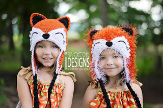 MOXIE AND ROXY THE RED FOREST FOXES ANIMAL HAT PDF CROCHET PATTERN