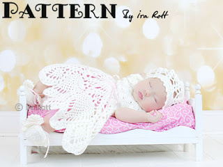 Baby dress baptism christening gown crochet pattern by Irarott