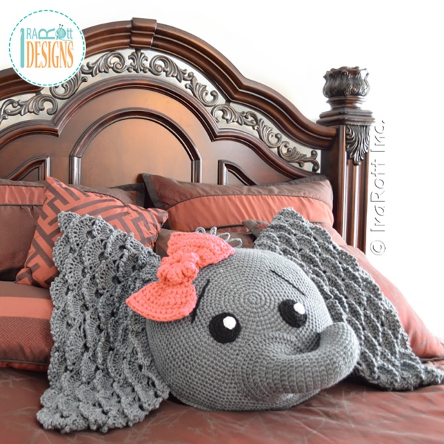 elephant pillow crochet pattern